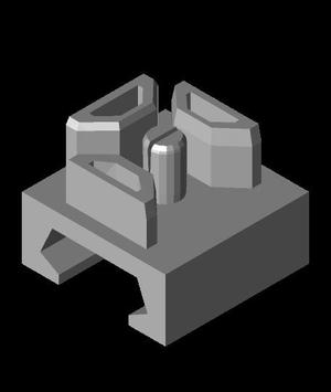 Endclip for Ender 3 with three ribbons