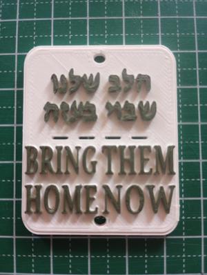 Bring Them Home Now Israel tag