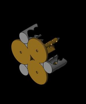 4 1/2" grinder disc holder w/die cutter disc