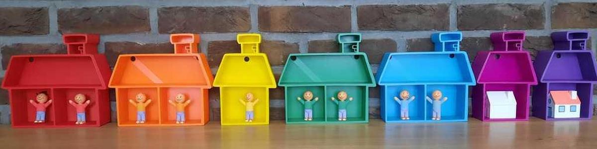 weekkalender huisjes