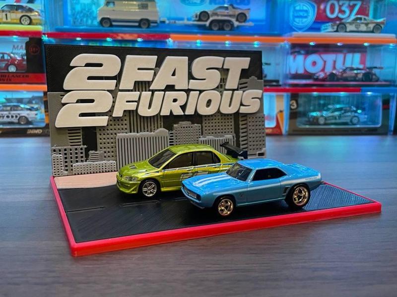 2 Fast 2 Furious Display Base for Hot Wheels, Tomica & 1/64 scale cars