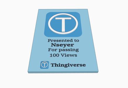 100 view thingiverse play button 