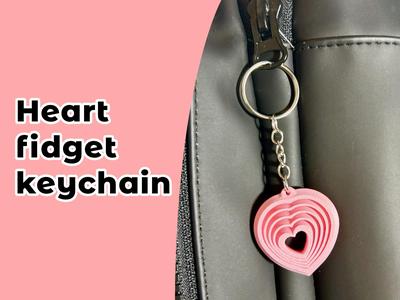Heart Fidget Keychain – Single/Dual Color