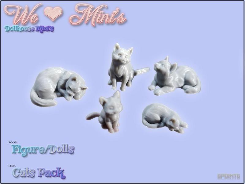 Dollhouse - Figures / Dolls Cat Pack 1:18 1:12