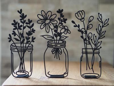 Flowers in jar 