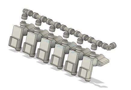 8mm duotight - Inline Regulator angled mount