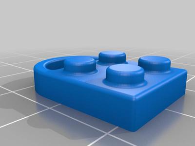 Novelty Brick Keychain 2x2