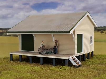 Queensland Railways Standard Timber Goods Shed (HO - 1:87)