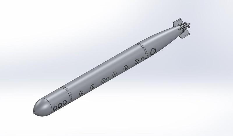 21" Mk 8 torpedo (1:24 scale)