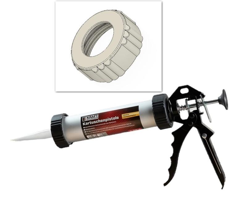 Nut cartridge gun silicone / Scaffolding hook