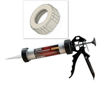 Nut cartridge gun silicone / Scaffolding hook