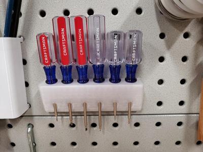 Craftsman jeweler's screwdriver set pegboard holder