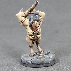 Minotaur A - Female Overhead Battle Axe - PRE-SUPPORTED