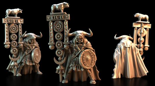 Signifer on foot - LEGIO IX HISPANA - Cursed Legion of Moloch