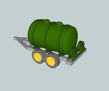 HO Scale Liquid Fertilizer Tank Trailer