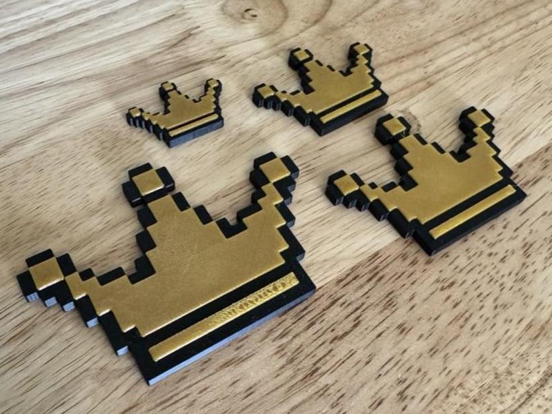 8-Bit Crown - Fridge Magnet