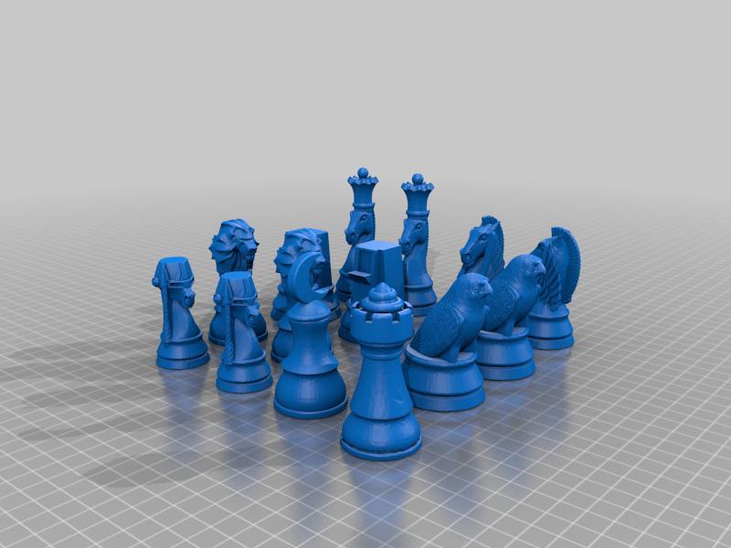 Vanguard chess pieces set