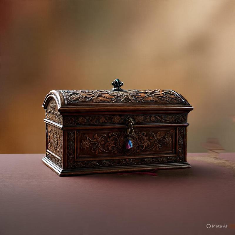 jewelry trunk elegant engraved decoration