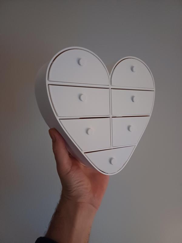 heart shaped wall hanging storage draws