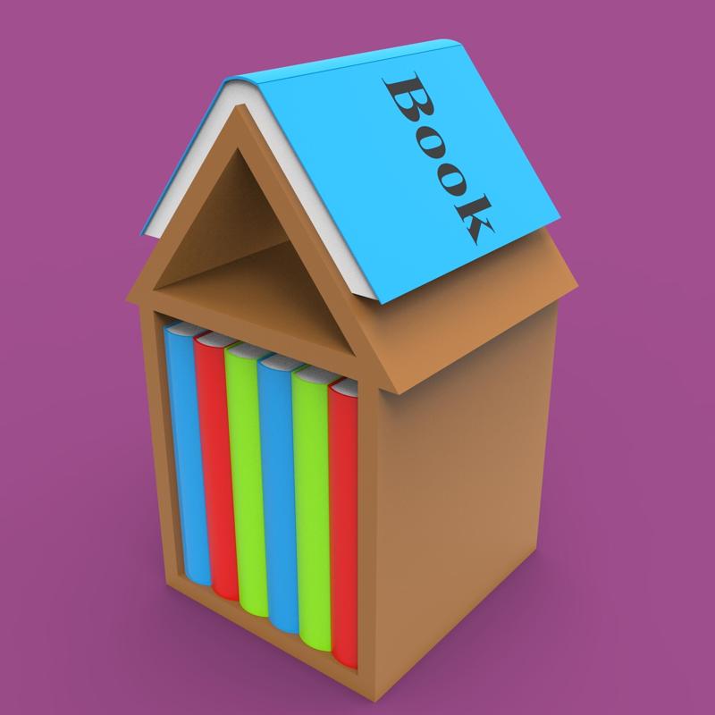 House-Shaped Book Organizer - 3D Printable Model