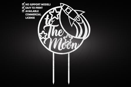 To the Moon: Topper and Plant Decoration