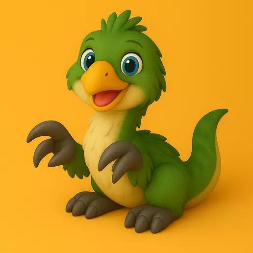 Cute Baby Therizinosaurus STL  3D Print Dinosaur