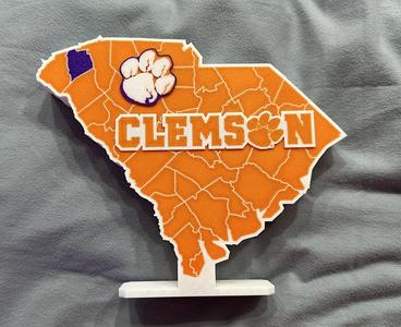 Clemson Tigers Football Team Lightbox - Multi-Color 3D Design Files and BambuLab Sliced Complete Fileset