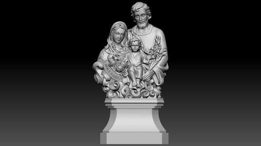 Holy Family  - Saint Joseph, Virgin Mary and Baby Jesus