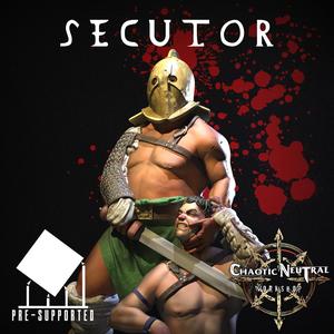 Flamma the Secutor – 3D Printable Roman Gladiator Miniature (140 mm STL)