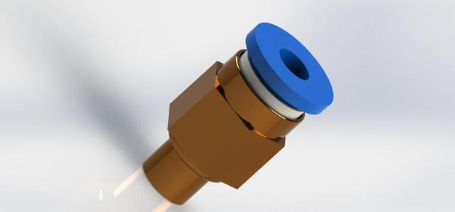 Pneumatic Coupling PC4-M6 - 4mm OD PTFE Tubing - 6mm Thread