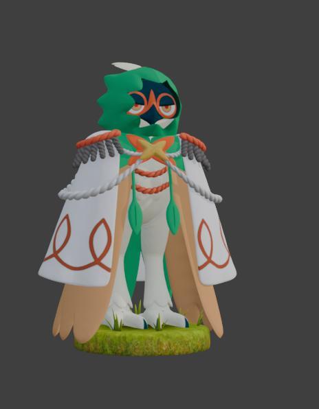 Decidueye - Phantom of the Opera Style | 3D Printable STL | Pokémon Masquerade Figure