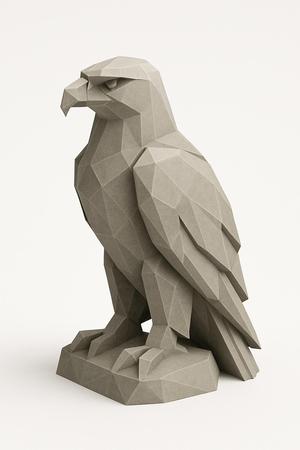 🦅 Low Poly Eagle 3D Model – STL File for 3D Printing