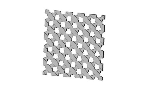 Octagonal double layer 150x150mm panel lattice screen mesh
