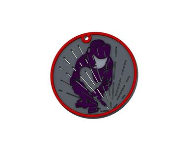 WELDING SPARKS KEYCHAIN