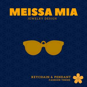 Tiny Shades – 3D Print File for Sunglasses Keychain or Pendant - Sunglasses Keychain - Glasses Pendant - Girl's Fashion - Fashion Accessories