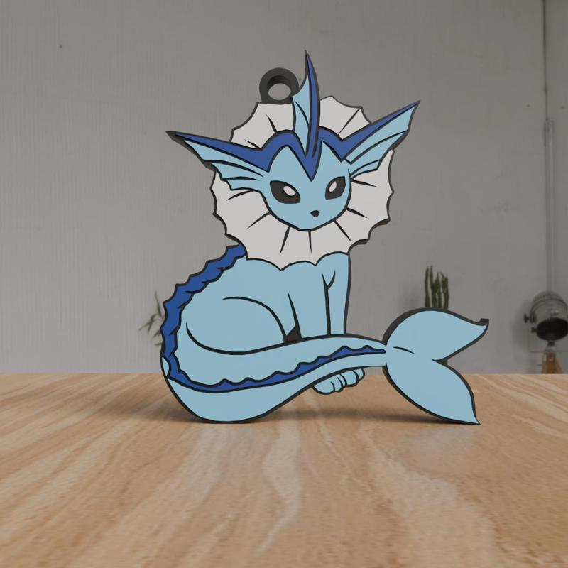 Vaporeon- Key ring 2D