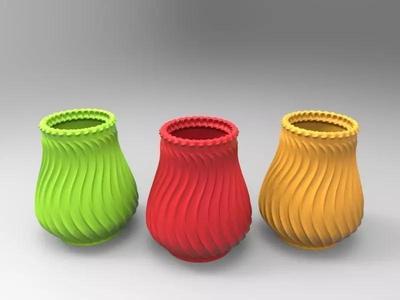 VASE 1 three colorful vases