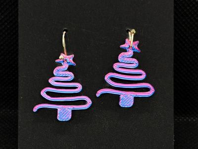 Curvy Christmas Tree earrings