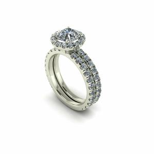 Pav Solitaire Diamond Ring R5