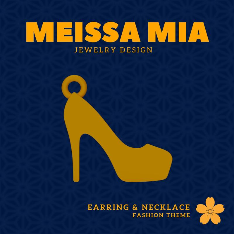 Step Into Style – 3D Print File for High Heels Earrings & Necklace High Heels Crown Earring - High HeelsNecklace - Girl's Fashion