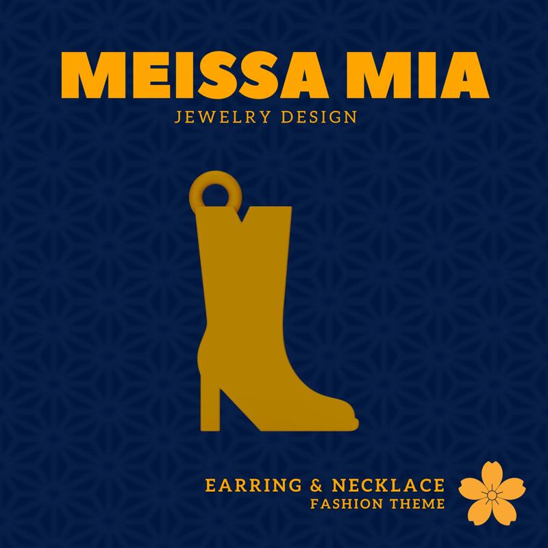 Strut in Style – 3D Print File for Shoes Earrings & Necklace - Shoes Earring - sneaker Necklace - Girl's Footware Fashion