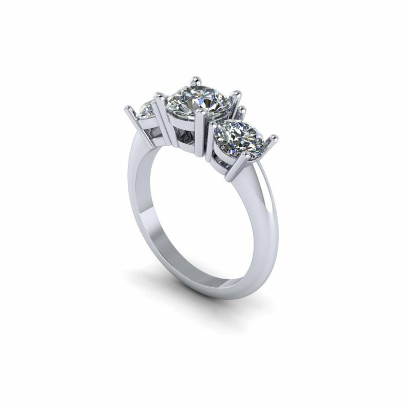 Three Stone Wedding Ring R1