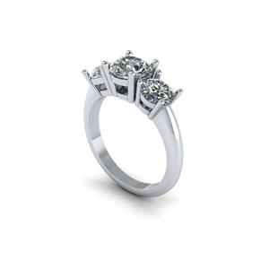 Three Stone Wedding Ring R1