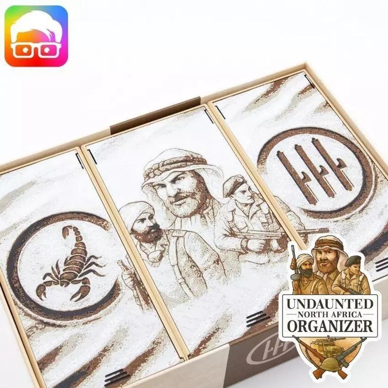 Undaunted North Africa board game organizer by ammedia3d
