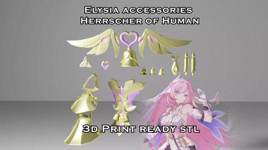 Elysia Accessories - Honkai Impact - 3D Print Ready STL