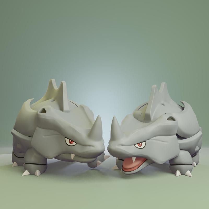 Pokemon - Rhyhorn with 2 different poses