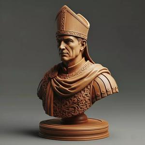 Medieval Roman Bishop Chess Piece