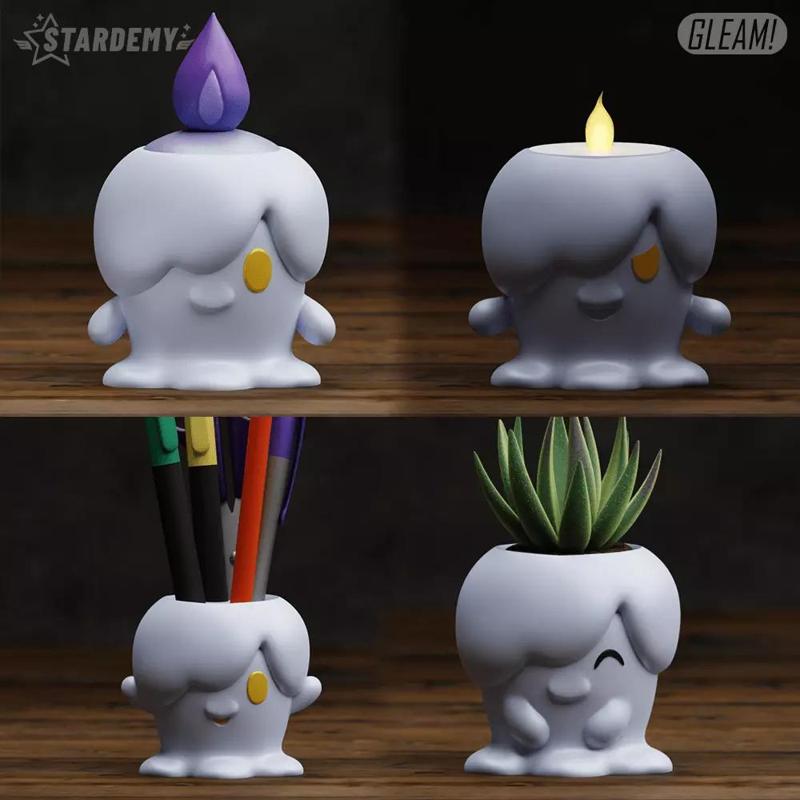 Litwick Mini Candle Pen Holder Planter Pokemon Halloween