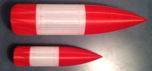 2 inch Hollow Body Printed Projectile Bullet Rocket