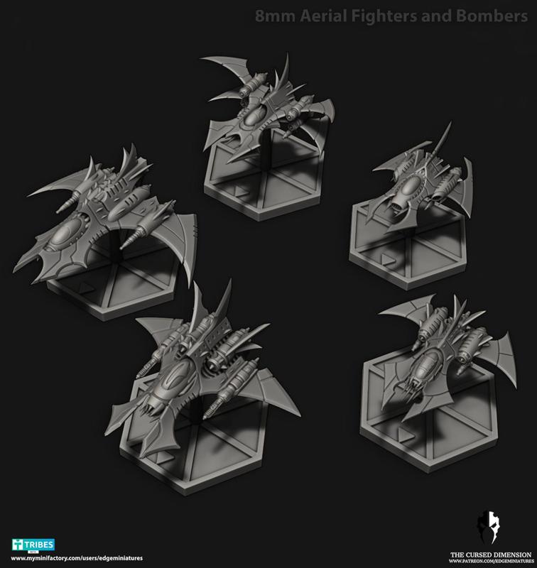 Aerial Fighters and Bombers - Cursed Elves - 8mm